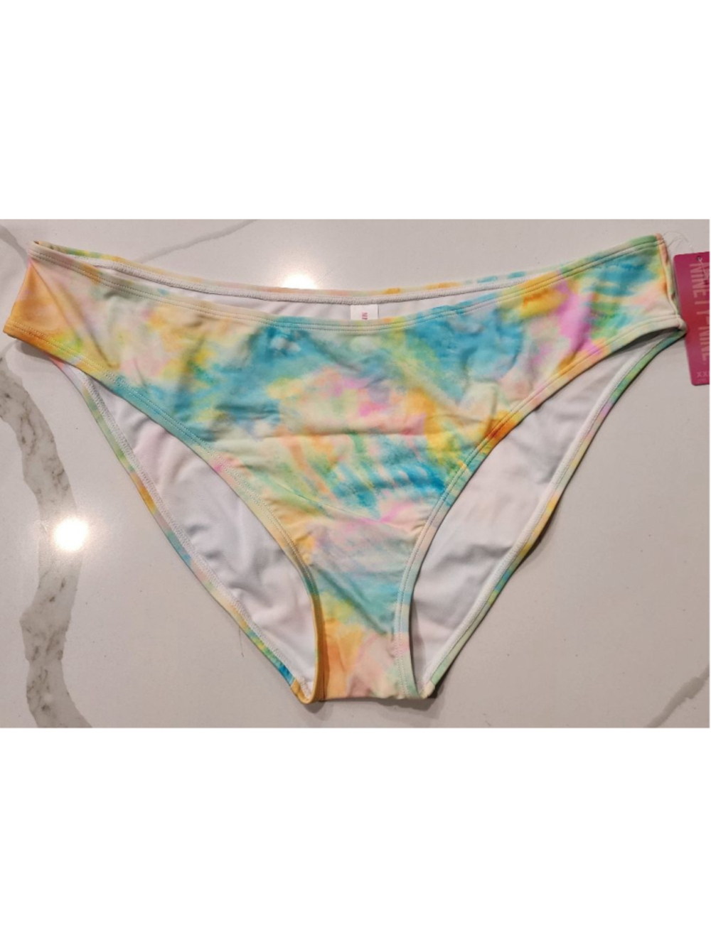 Ninety-Nine Tie Dye High Leg V-Waist Bikini Bottom Juniors XXL NWT Swimwear